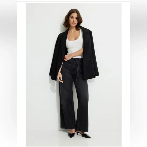 Baggy Drawstring Jeans - Picture 2 of 11